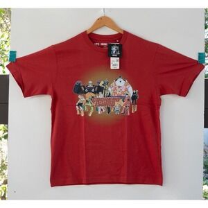 NWT Uniqlo UT x One Piece 25th Anniversary Egghead Island Red T-Shirt Size M